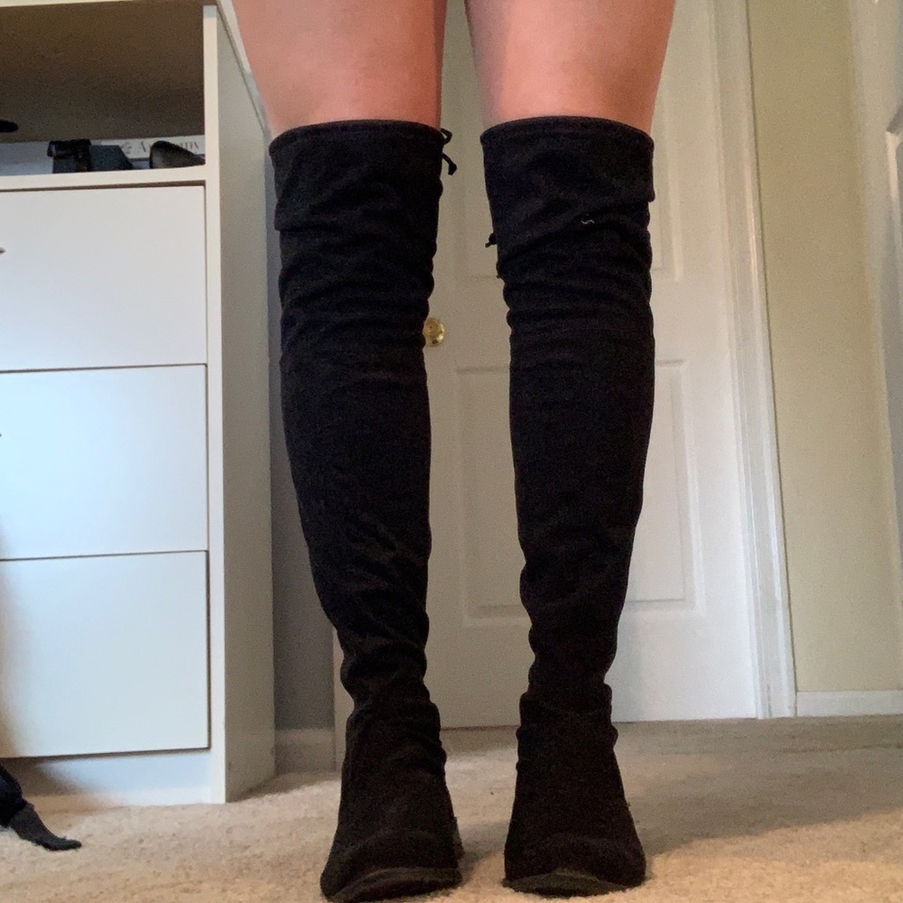 black over the knee boots